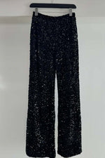 Wide Leg Sequin Trousers