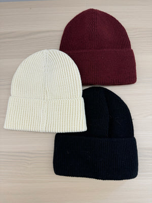 Ribbed Knit Beanie Hat