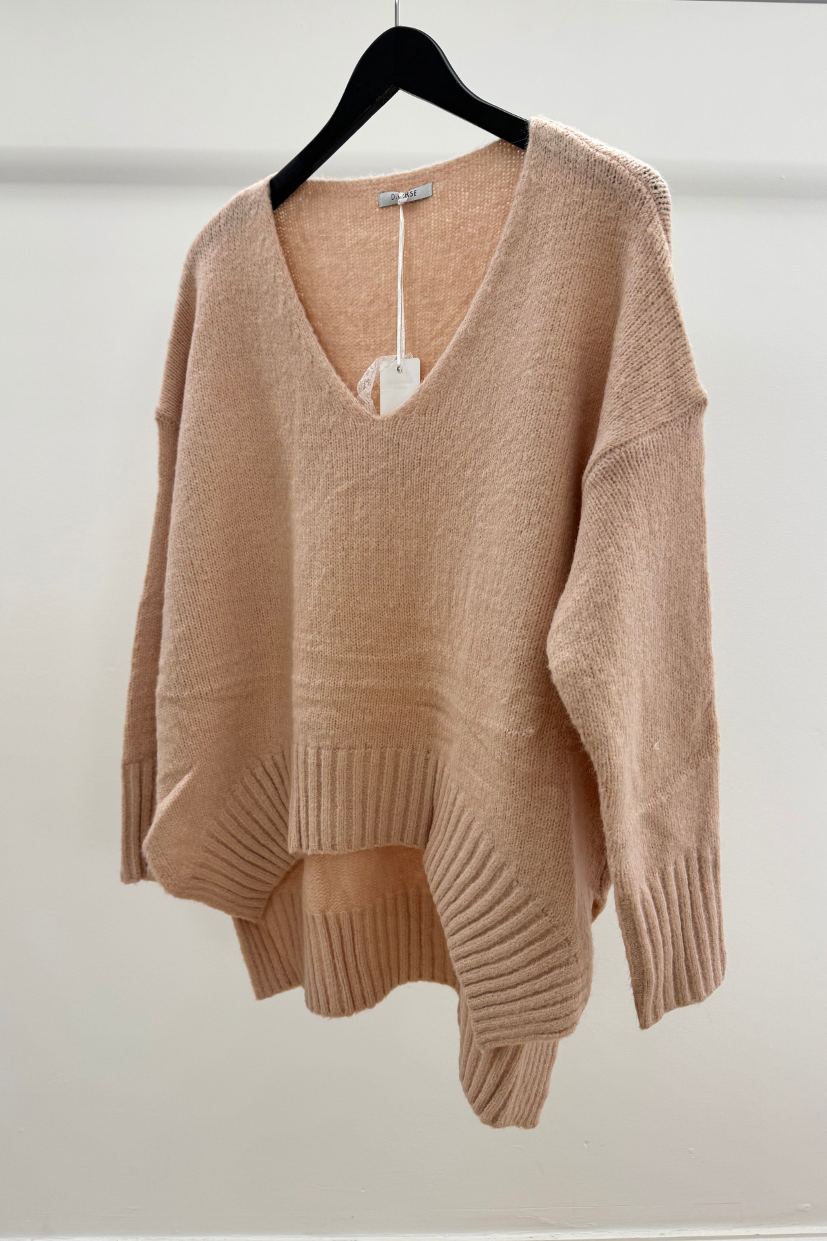 Whispering Pink V Neck Jumper