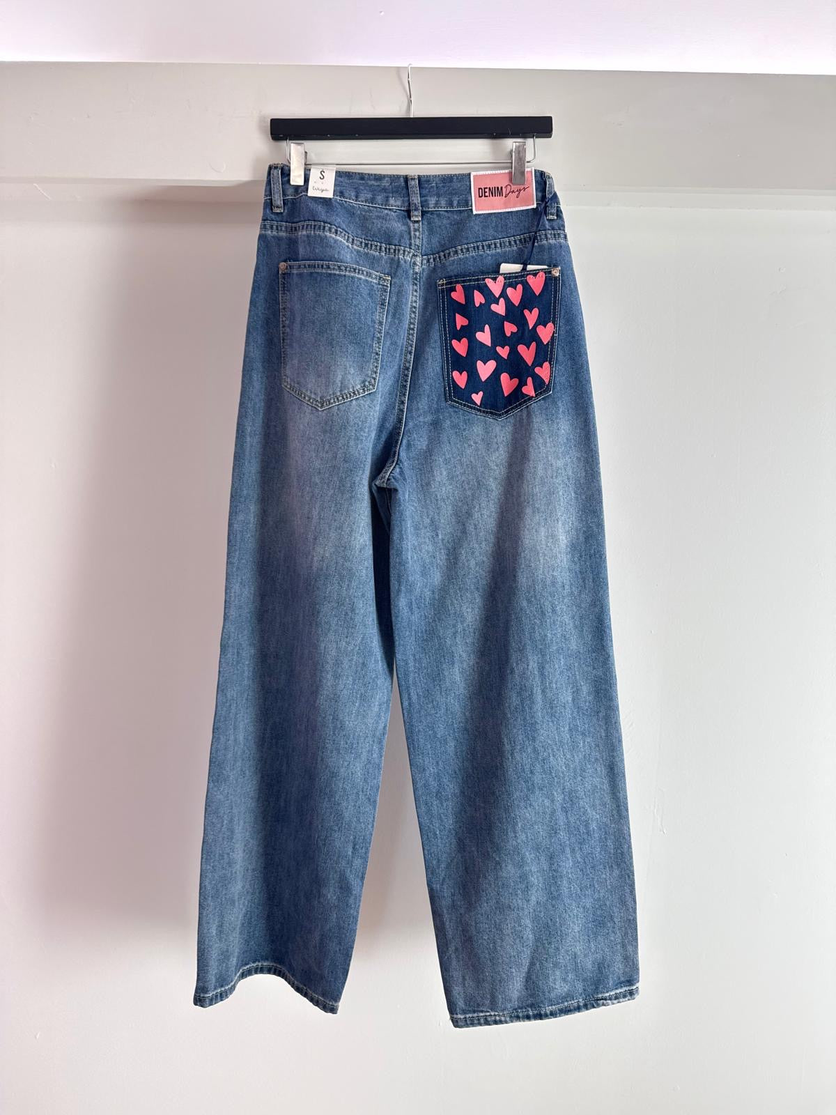 Heartfelt Vibes Wide Leg Jeans