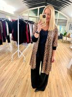 Sequin Leopard Print Kimono