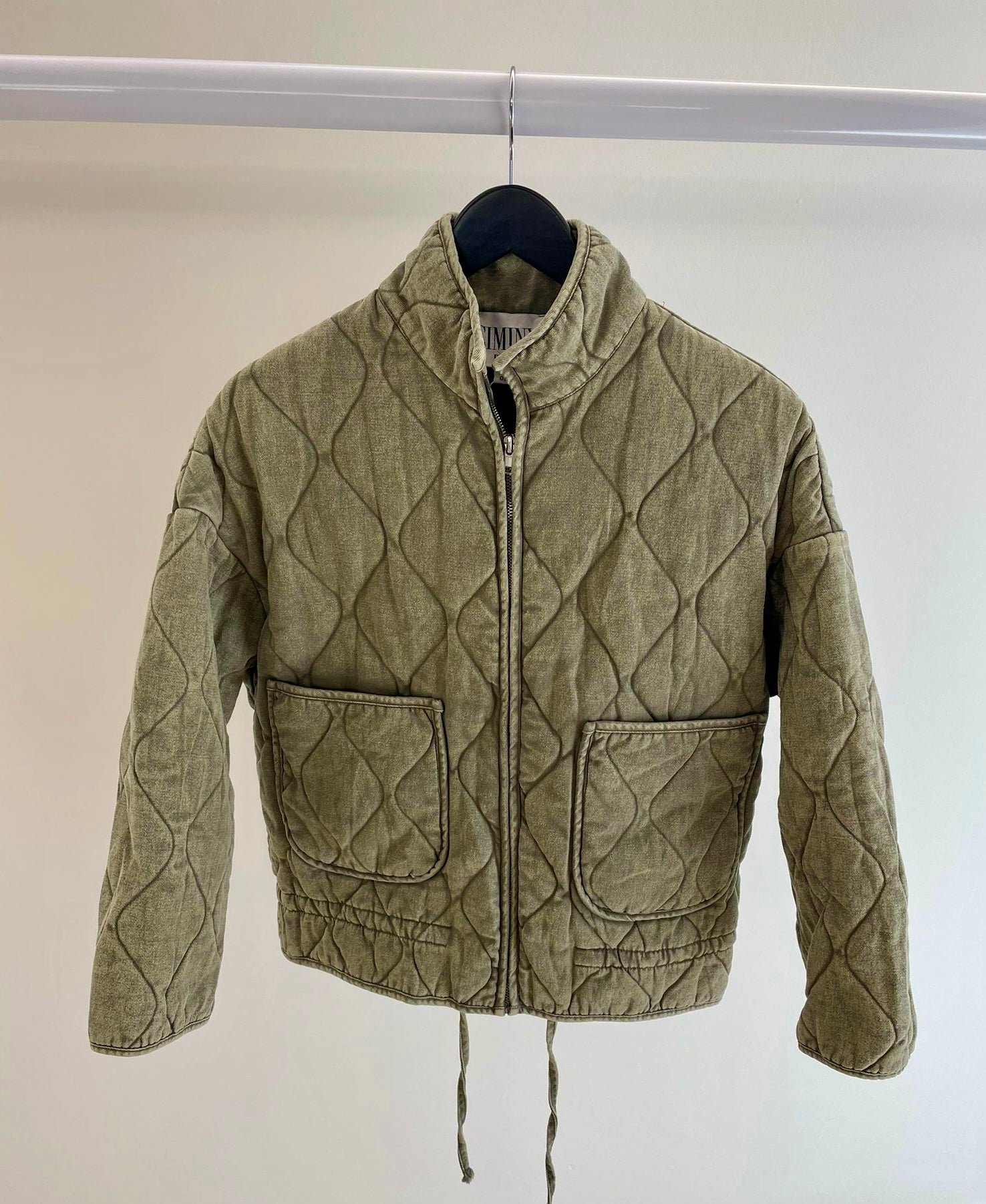 Khaki Quilted Padded Jacket