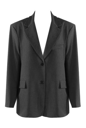 Grey Oversized Crossover Back Blazer