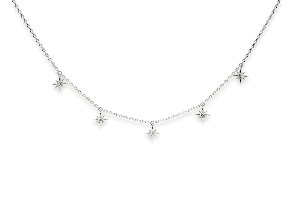 Latone 5 Star Silver Necklace