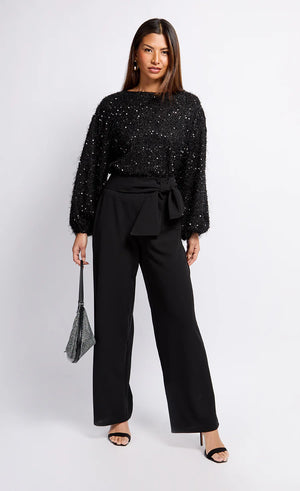 Black Tie Waist Trousers